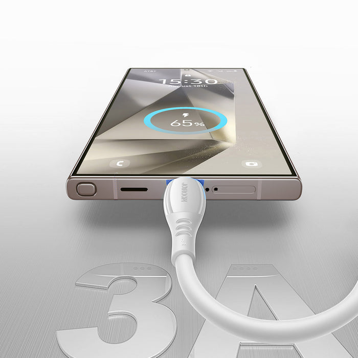 Кабел Joyroom S-A59 Vibrant Series 3A USB-A - USB-C 1.2 м - бял
