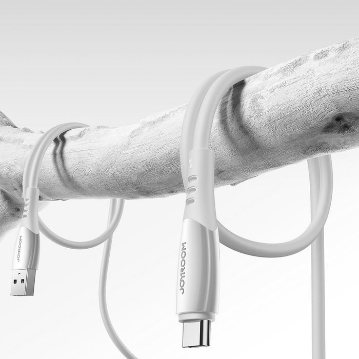 Кабел Joyroom S-A59 Vibrant Series 3A USB-A - USB-C 1.2 м - бял