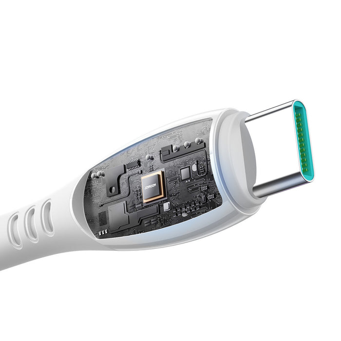 Кабел Joyroom S-A59 Vibrant Series 3A USB-A - USB-C 1.2 м - бял