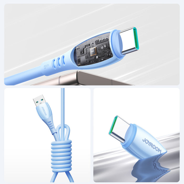 Кабел Joyroom S-A59 Vibrant Series 3A USB-A - USB-C 1.2 м - син
