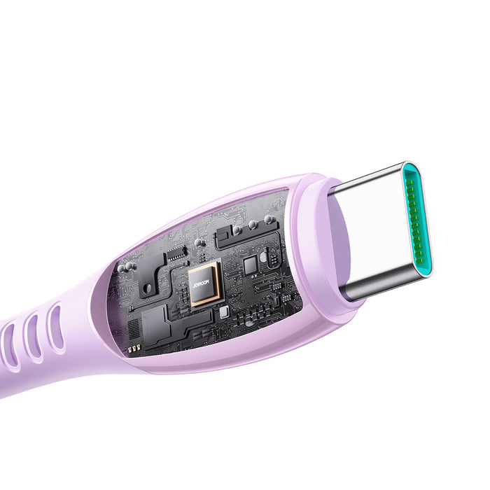 Кабел Joyroom S-A59 Vibrant Series 3A USB-A - USB-C 1.2 м - лилав