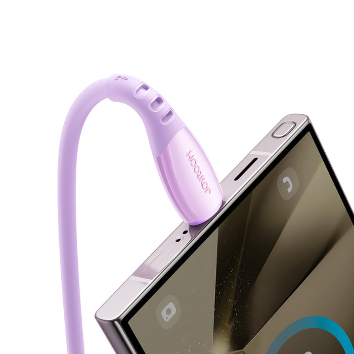 Кабел Joyroom S-A59 Vibrant Series 3A USB-A - USB-C 1.2 м - лилав