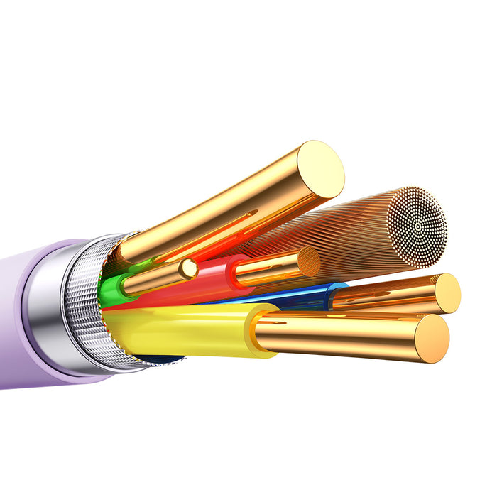 Кабел Joyroom S-A59 Vibrant Series 3A USB-A - USB-C 1.2 м - лилав
