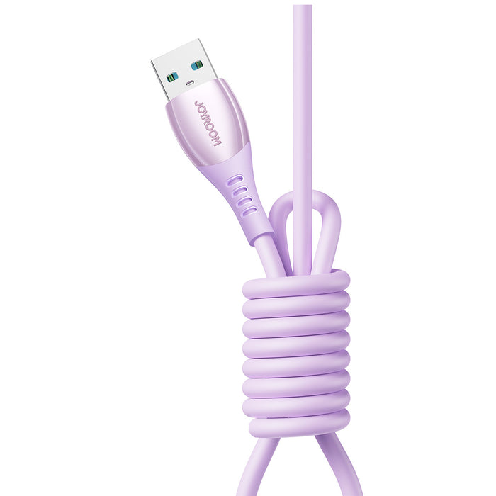 Кабел Joyroom S-A59 Vibrant Series 3A USB-A - USB-C 1.2 м - лилав