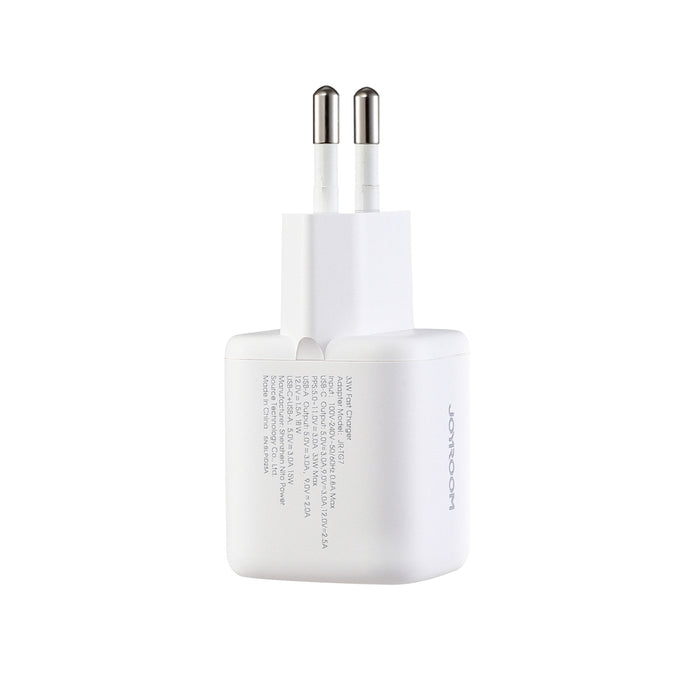 Зарядно за стена Joyroom JR-TG7 33W USB-A + USB-C с 60W USB-C към USB-C кабел 1 м - бяло
