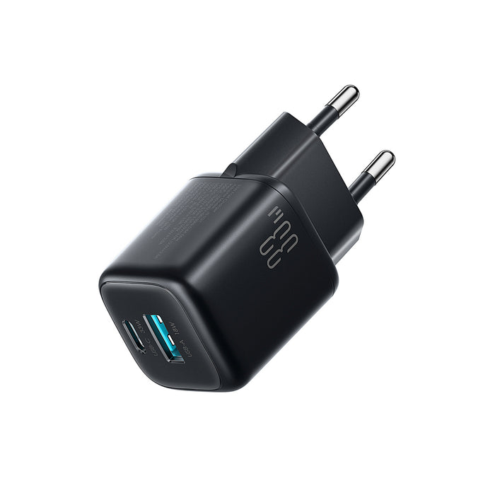 Зарядно за стена Joyroom JR-TG7 33W USB-A + USB-C с 60W USB-C към USB-C кабел 1 м - черно