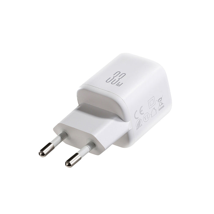 Зарядно за стена Joyroom JR-TG7 33W USB-A + USB-C с 30W USB-C - Lightning 1m кабел - бяло