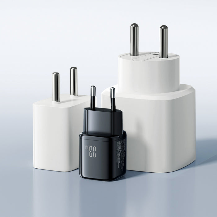 Зарядно за стена Joyroom JR-TG7 33W USB-A + USB-C с 30W USB-C - Lightning 1m кабел - черно