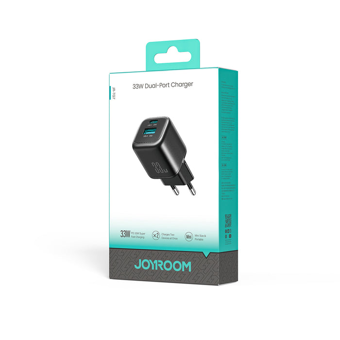 Зарядно за стена Joyroom JR-TG7 33W USB-A + USB-C - черно