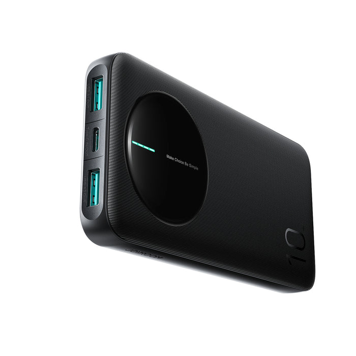 Joyroom JR-PBF12 Pro Преносима батерия Powerbank 22.5W 10000mAh с дигитален дисплей 2x USB-A 1x USB-C - Черен