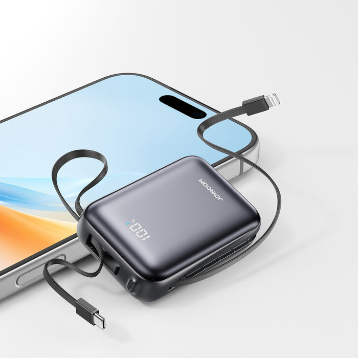 Външна батерия Joyroom JR-PBF29 20000mAh 22.5W с двоен кабел - черна