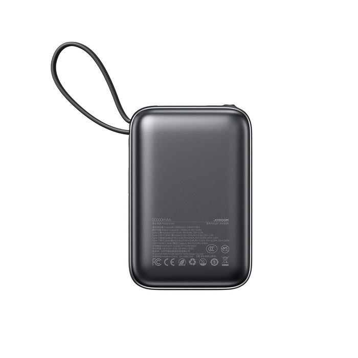 Външна батерия Joyroom JR-PBF29 20000mAh 22.5W с двоен кабел - черна