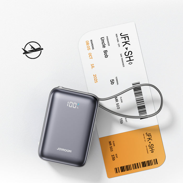 Външна батерия Joyroom JR-PBF29 20000mAh 22.5W с двоен кабел - черна