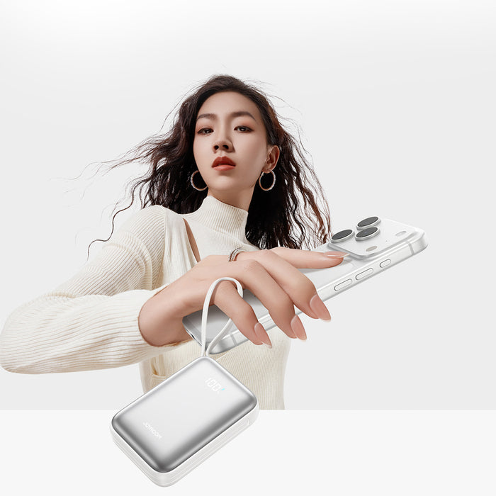 Външна батерия Joyroom JR-PBF29 20000mAh 22.5W с двоен кабел - бяла
