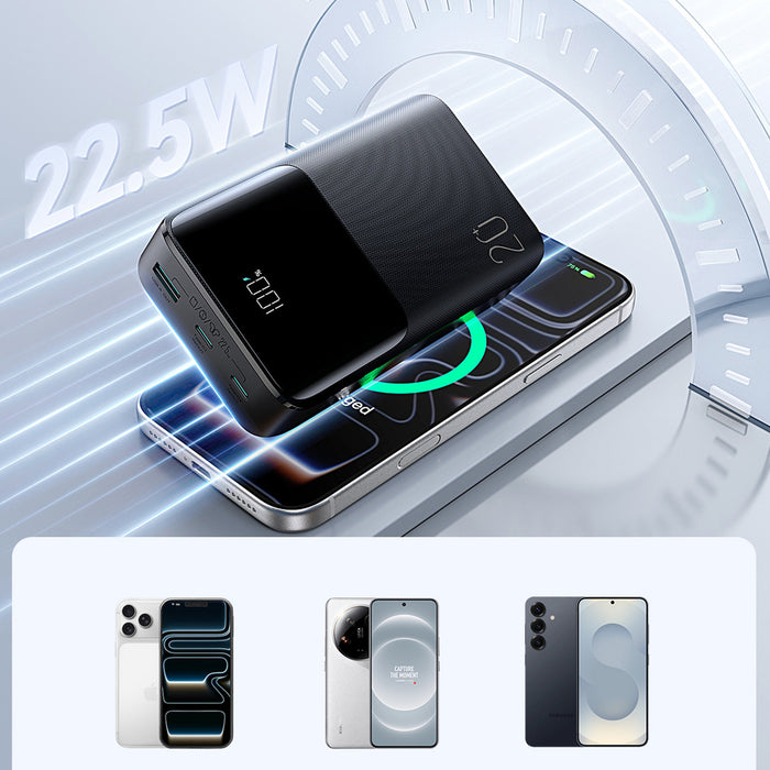 Joyroom JR-QP192 Star Series Mini 20000mAh 22.5W Преносима батерия Powerbank с дигитален дисплей - черен