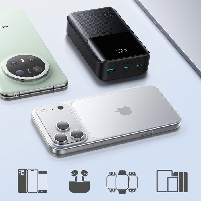 Joyroom JR-QP192 Star Series Mini 20000mAh 22.5W Преносима батерия Powerbank с дигитален дисплей - черен