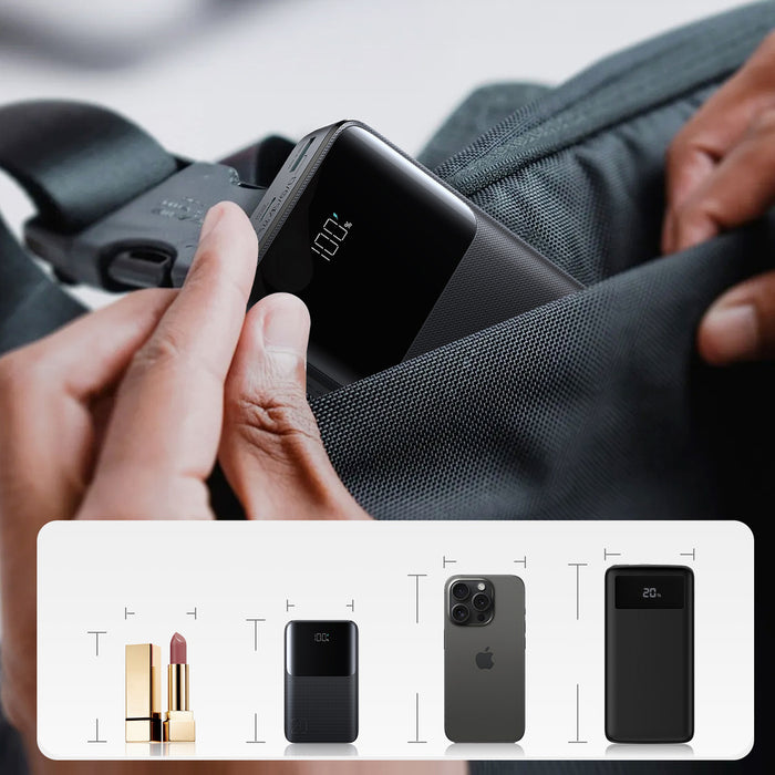 Joyroom JR-QP192 Star Series Mini 20000mAh 22.5W Преносима батерия Powerbank с дигитален дисплей - черен