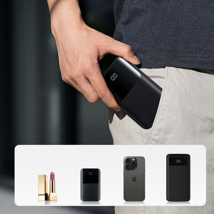 Joyroom JR-QP191 Star Series Mini 10000mAh 22.5W Преносима батерия Powerbank с дигитален дисплей - черен