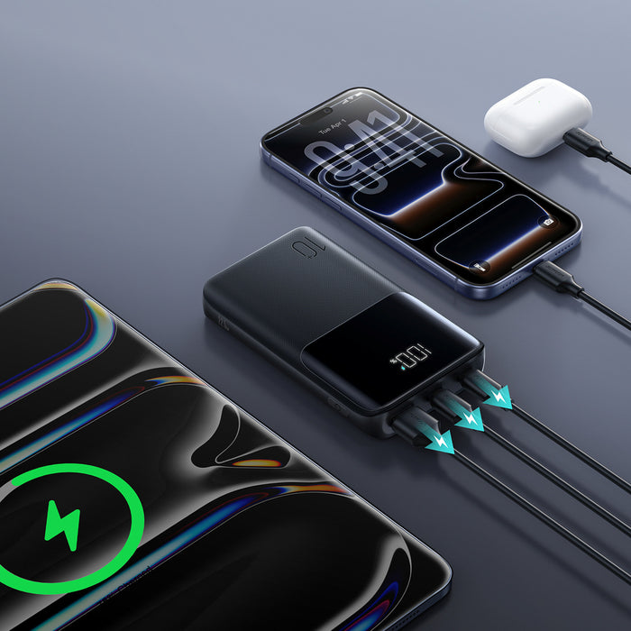 Joyroom JR-QP191 Star Series Mini 10000mAh 22.5W Преносима батерия Powerbank с дигитален дисплей - черен