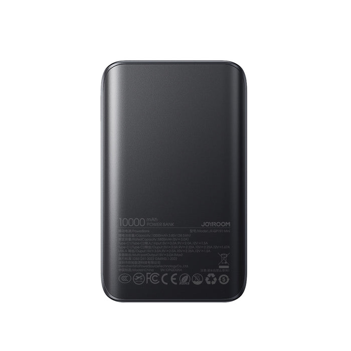 Joyroom JR-QP191 Star Series Mini 10000mAh 22.5W Преносима батерия Powerbank с дигитален дисплей - черен