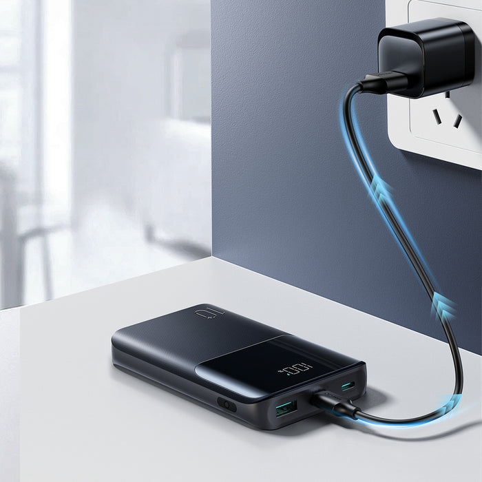 Joyroom JR-QP191 Star Series Mini 10000mAh 22.5W Преносима батерия Powerbank с дигитален дисплей - черен