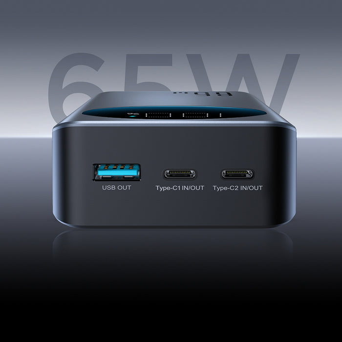 Външна батерия Joyroom JR-PBF05 Pro 30000mAh 65W с дигитален дисплей 2x USB-C 1x USB-A - Черна