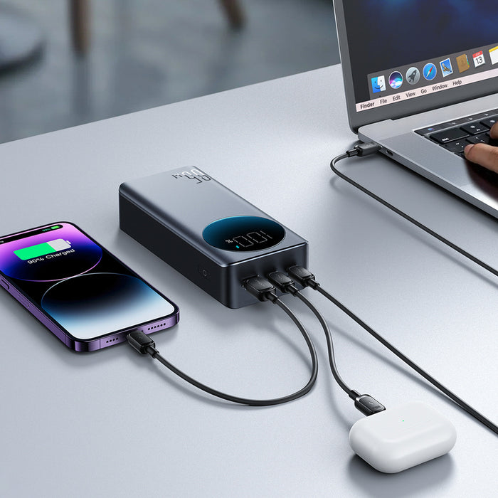 Външна батерия Joyroom JR-PBF05 Pro 30000mAh 65W с дигитален дисплей 2x USB-C 1x USB-A - Черна