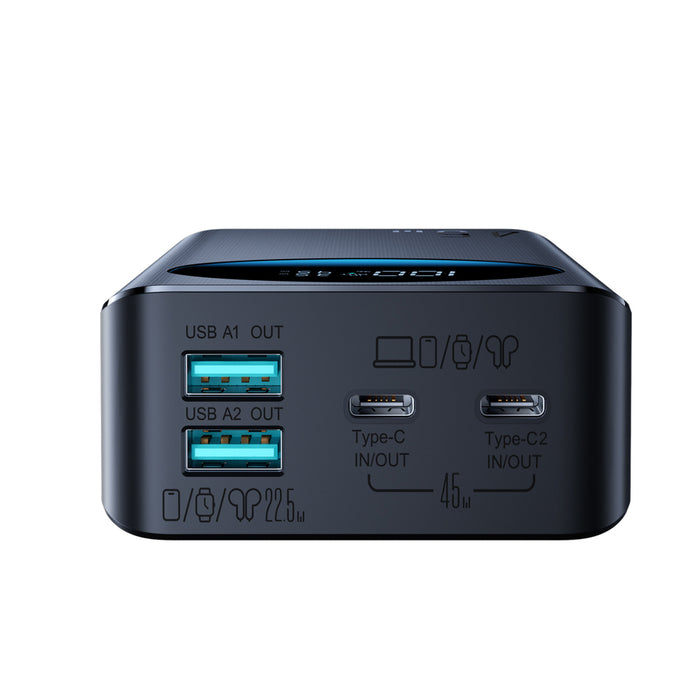 Външна батерия Joyroom JR-PBF02 Pro 20000 mAh 45W с дигитален дисплей 2x USB-A 2x USB-C - Черна