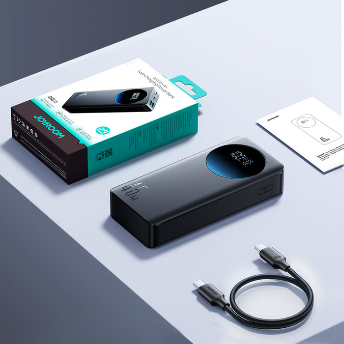 Външна батерия Joyroom JR-PBF02 Pro 20000 mAh 45W с дигитален дисплей 2x USB-A 2x USB-C - Черна