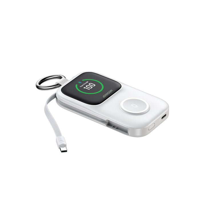 Външна батерия Joyroom JR-W19 5000mAh с 5W безжично зареждане на часовник - бяла