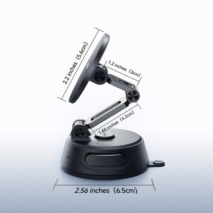 Сгъваема стойка за телефон за кола Joyroom JR-ZS510 с гел вендуза MagSafe - черен цвят