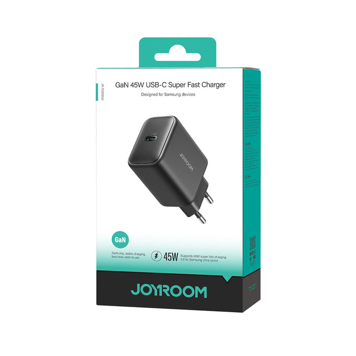 Joyroom JR-TCG13 45W GaN зарядно устройство за стена за Samsung Ultra - черно