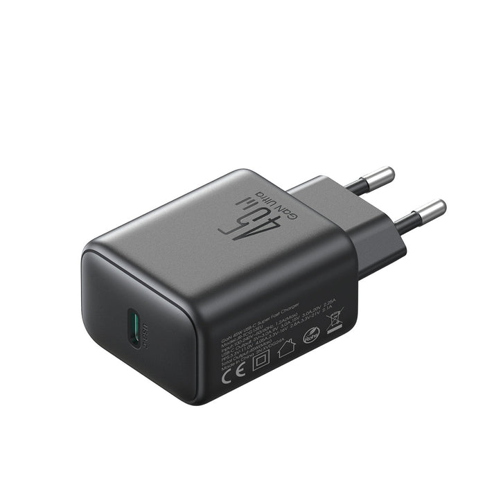 Joyroom JR-TCG13 45W GaN зарядно устройство за стена за Samsung Ultra - черно