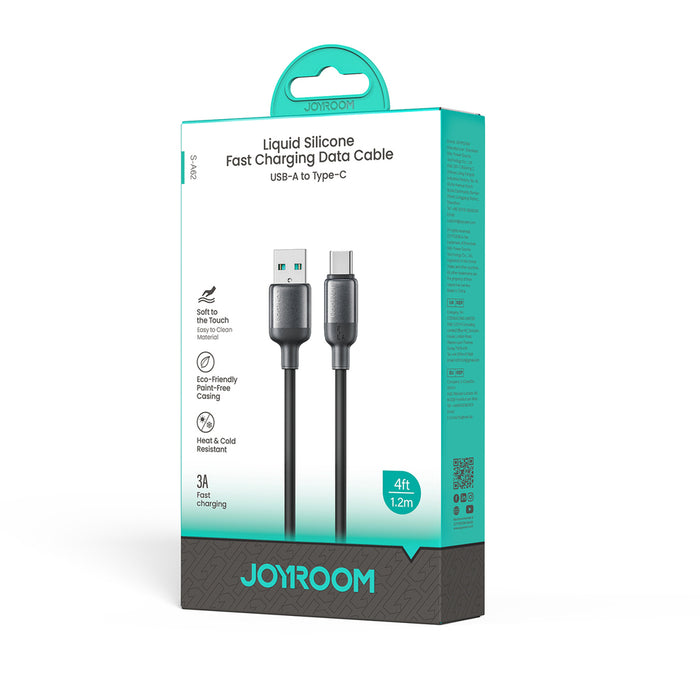 Кабел Joyroom S-A62 Lively Series 3A USB-A - USB-C 1.2 м - черен