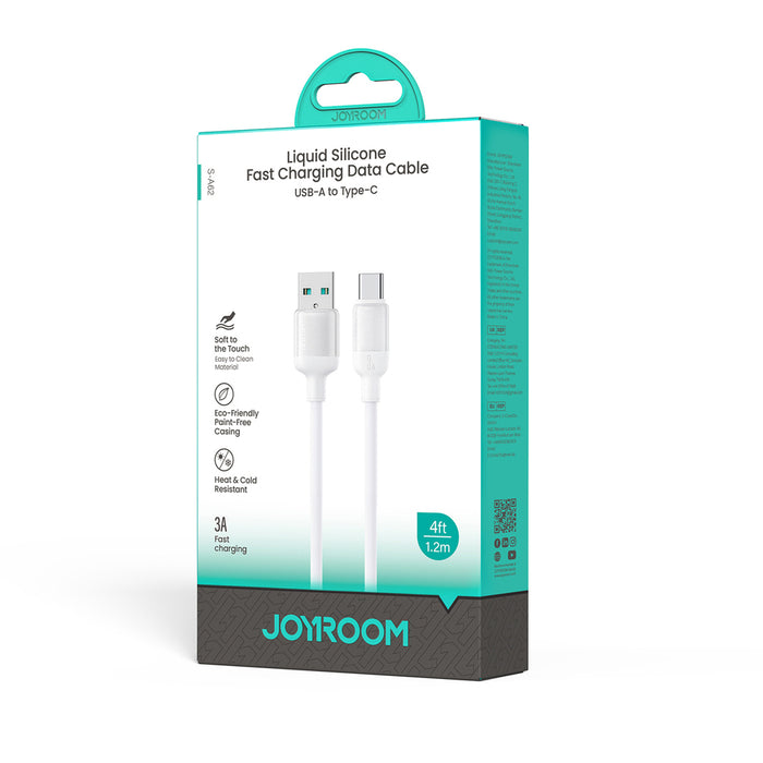 Кабел Joyroom S-A62 Lively Series 3A USB-A - USB-C 1.2 м - бял