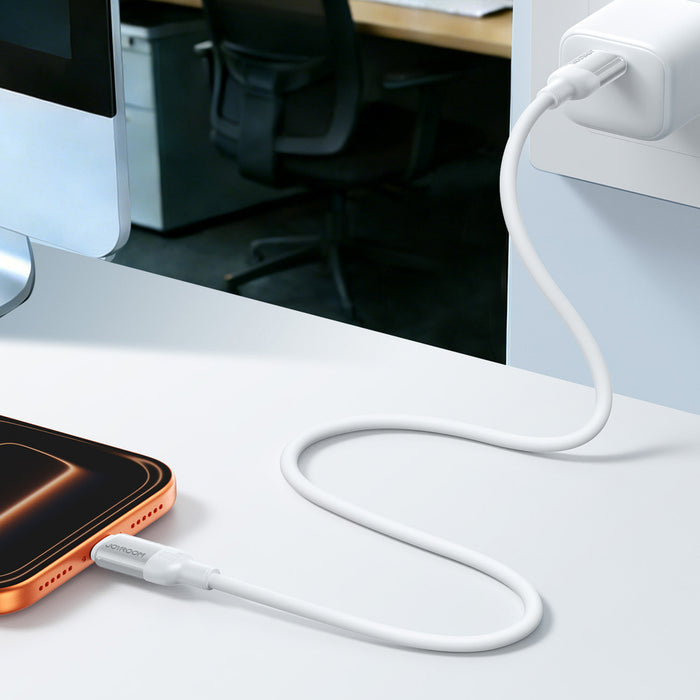 Кабел Joyroom S-A62 Lively Series 3A USB-A - USB-C 1.2 м - бял