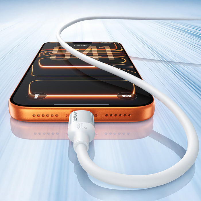 Кабел Joyroom S-A62 Lively Series 3A USB-A - USB-C 1.2 м - бял