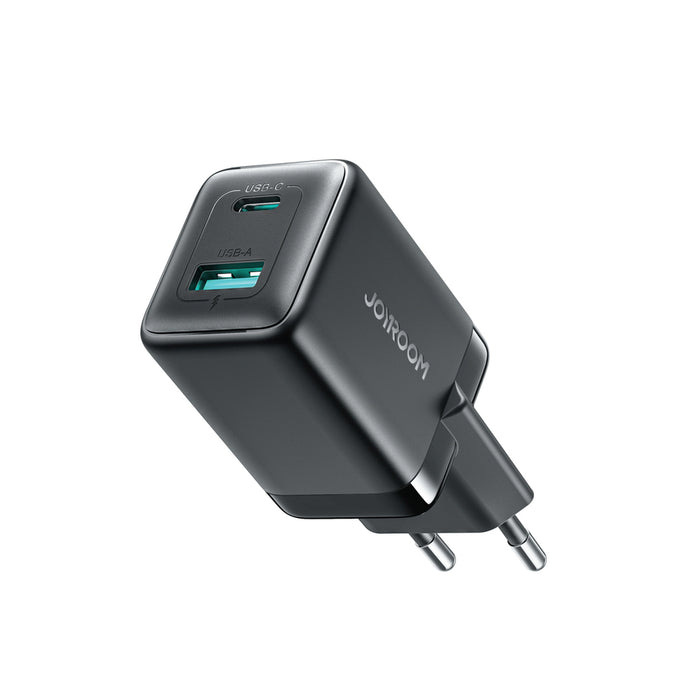 Зарядно за стена Joyroom JR-TG8 GaN 45W USB-C + USB-A - черно