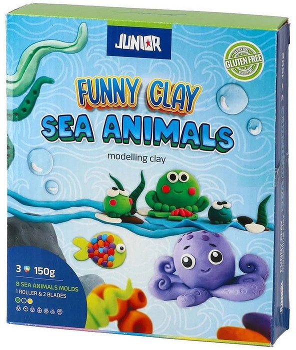 Комплект за моделиране Junior Funny Clay - Морски животни