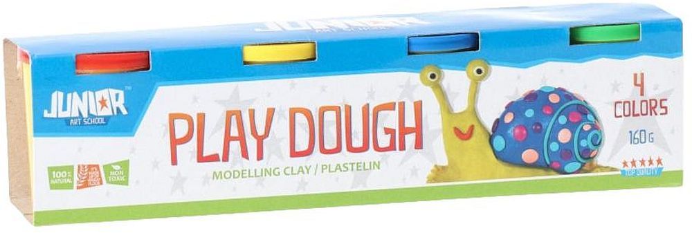 Пластилин Junior Funny Clay - 4 цвята, 160 g