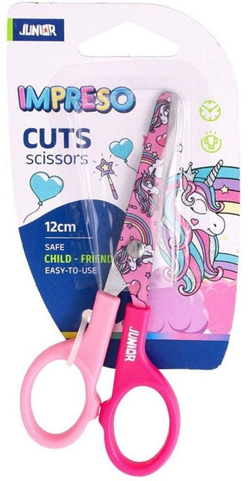 Детска ножица Junior Impreso Cuts - Еднорог, 12 cm