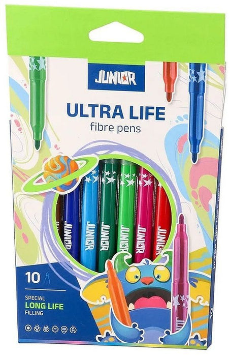 Флумастери Junior - Ultra Life, 10 цвята