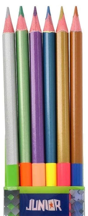 Цветни моливи Junior Ultra Special - Двойни, 12 цвята