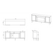 JUTA EF скрин + електрическа камина 202x39.5x85 черен