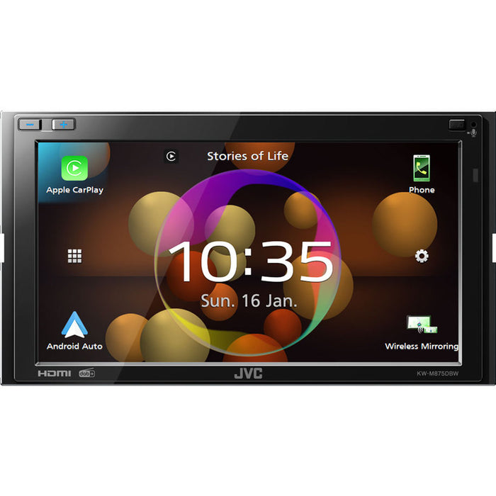 Авто Ресийвър JVC KW-M875DBW BLUETOOTH, 4 X 45 W, USB
