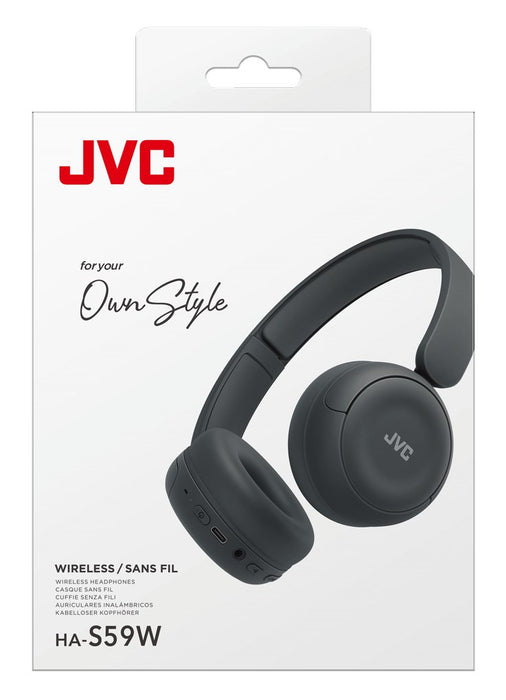 JVC HA-S59W Слушалки с кабел и безжична лента за глава Музика/За всеки ден USB Type-C Bluetooth Черен