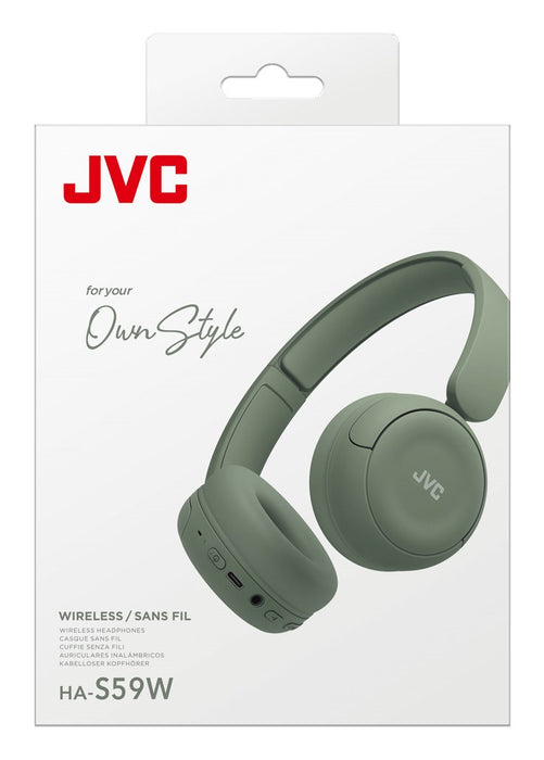 JVC HA-S59W Слушалки с кабел и безжична лента за глава Музика/За всеки ден USB Type-C Bluetooth Зелени