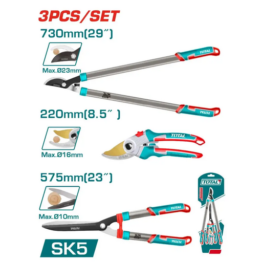 К-КТ ГРАДИНСКИ НОЖИЦИ TOTAL IND 3 БР