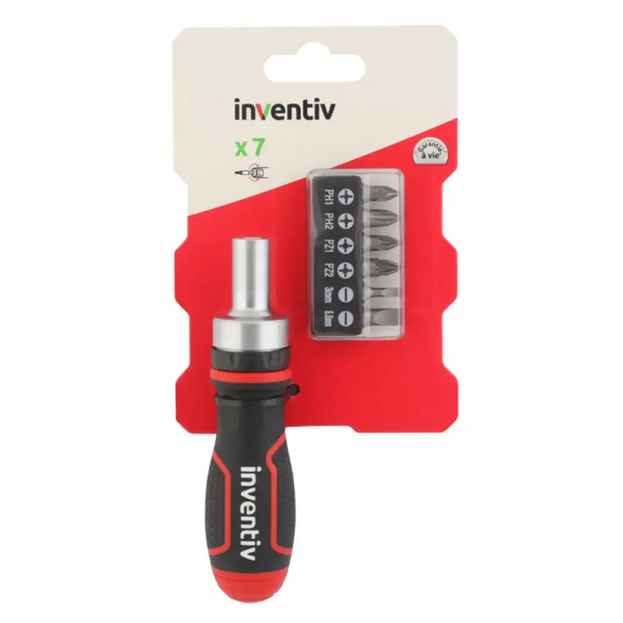 К-Т БИТОВЕ С ОТВЕРТКА 7Ч. INVENTIV