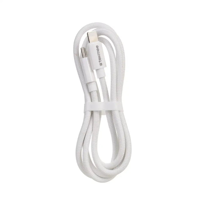 КАБЕЛ USB-C КЪМ LIGHTNING 1M 2.4A БЯЛ TEKMEE